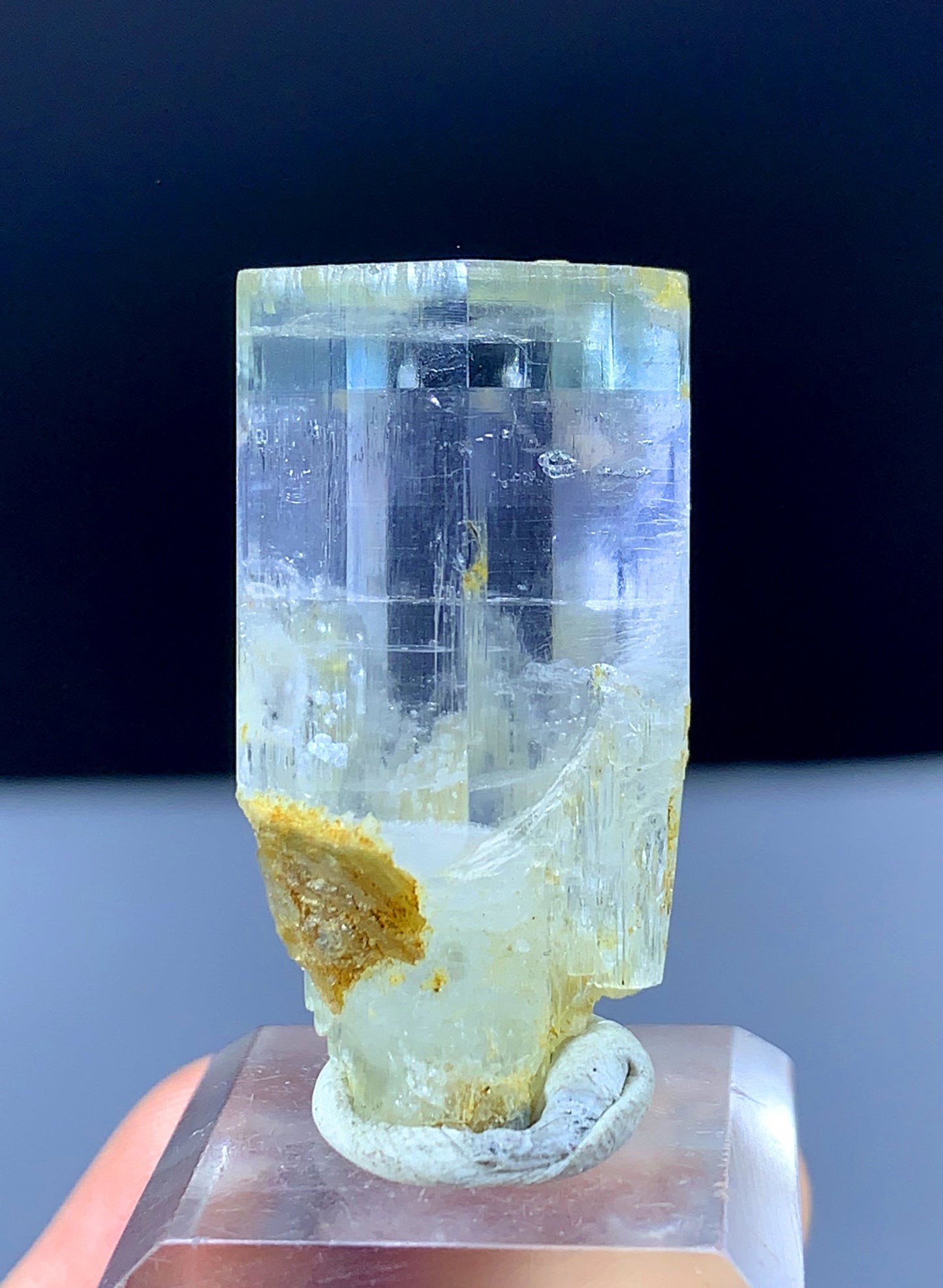 Terminated Bi Color Aquamorganite Var Beryl From Pakistan - 13 Gram