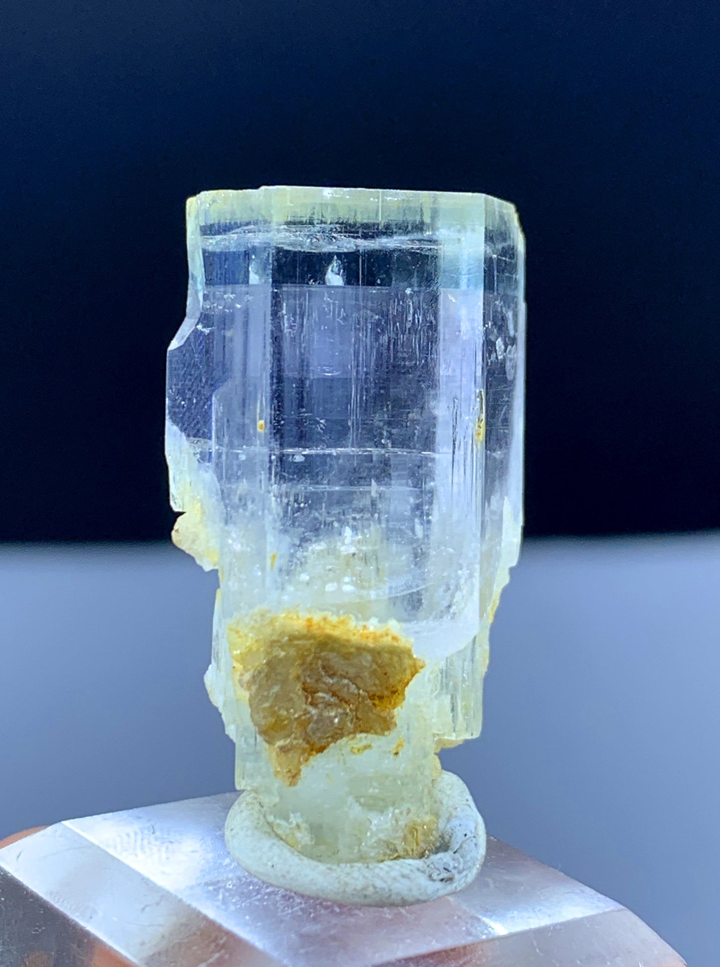 Terminated Bi Color Aquamorganite Var Beryl From Pakistan - 13 Gram