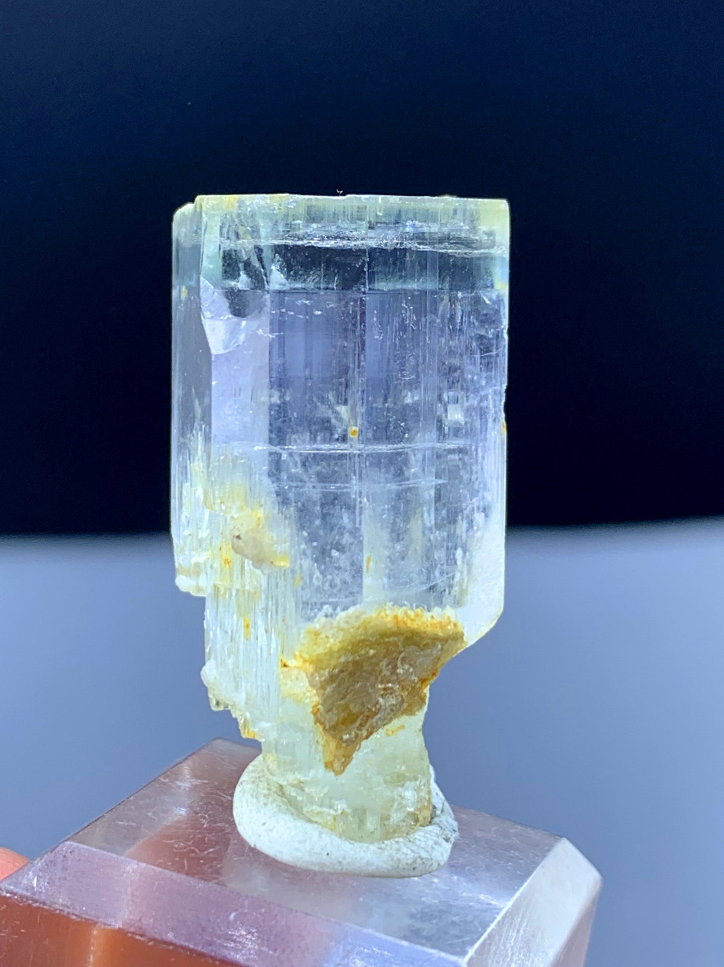 Terminated Bi Color Aquamorganite Var Beryl From Pakistan - 13 Gram