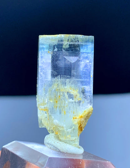 Terminated Bi Color Aquamorganite Var Beryl From Pakistan - 13 Gram