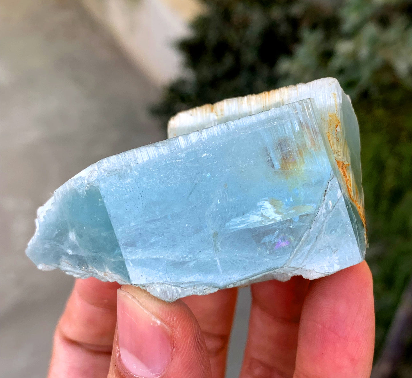 Natural Blue Aquamarine Twinned Crystal from Shigar valley Pakistan - 149 grams