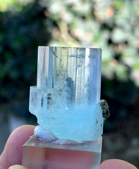 Natural Terminated Blue Aquamarine Crystal From Skardu Pakistan - 65.05 CTS