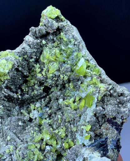 Green Titanite Sphene Crystals On Matrix From Skardu Pakistan - 185 Gram