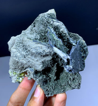 Green Titanite Sphene Crystals On Matrix From Skardu Pakistan - 185 Gram