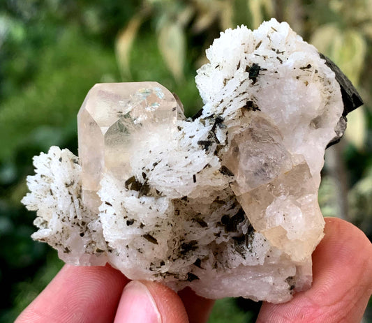 Topaz Crystal With Albite And Tourmaline From Pakistan - 67 Gram