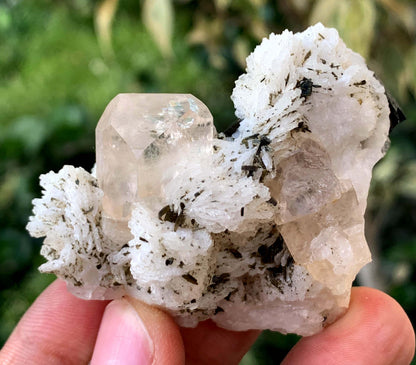 Topaz Crystal With Albite And Tourmaline From Pakistan - 67 Gram