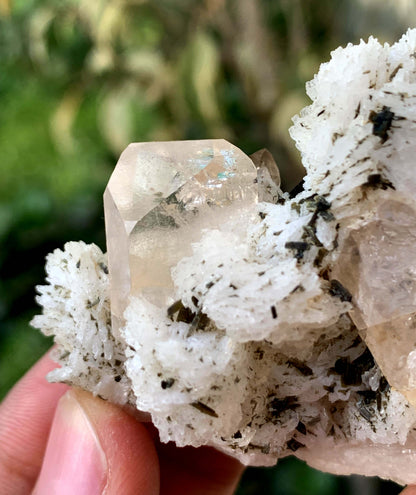 Topaz Crystal With Albite And Tourmaline From Pakistan - 67 Gram