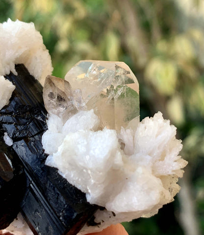 Topaz Crystal With Albite And Tourmaline From Pakistan - 67 Gram