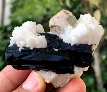 Topaz Crystal With Albite And Tourmaline From Pakistan - 67 Gram