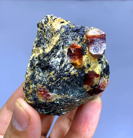 Natural Red Color Zircon on Matrix from Pakistan - 137 gram