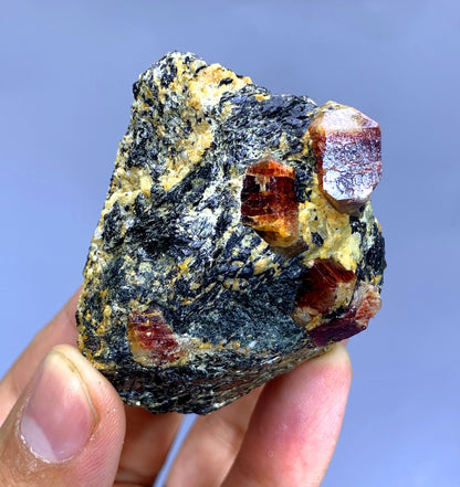 Natural Red Color Zircon on Matrix from Pakistan - 137 gram
