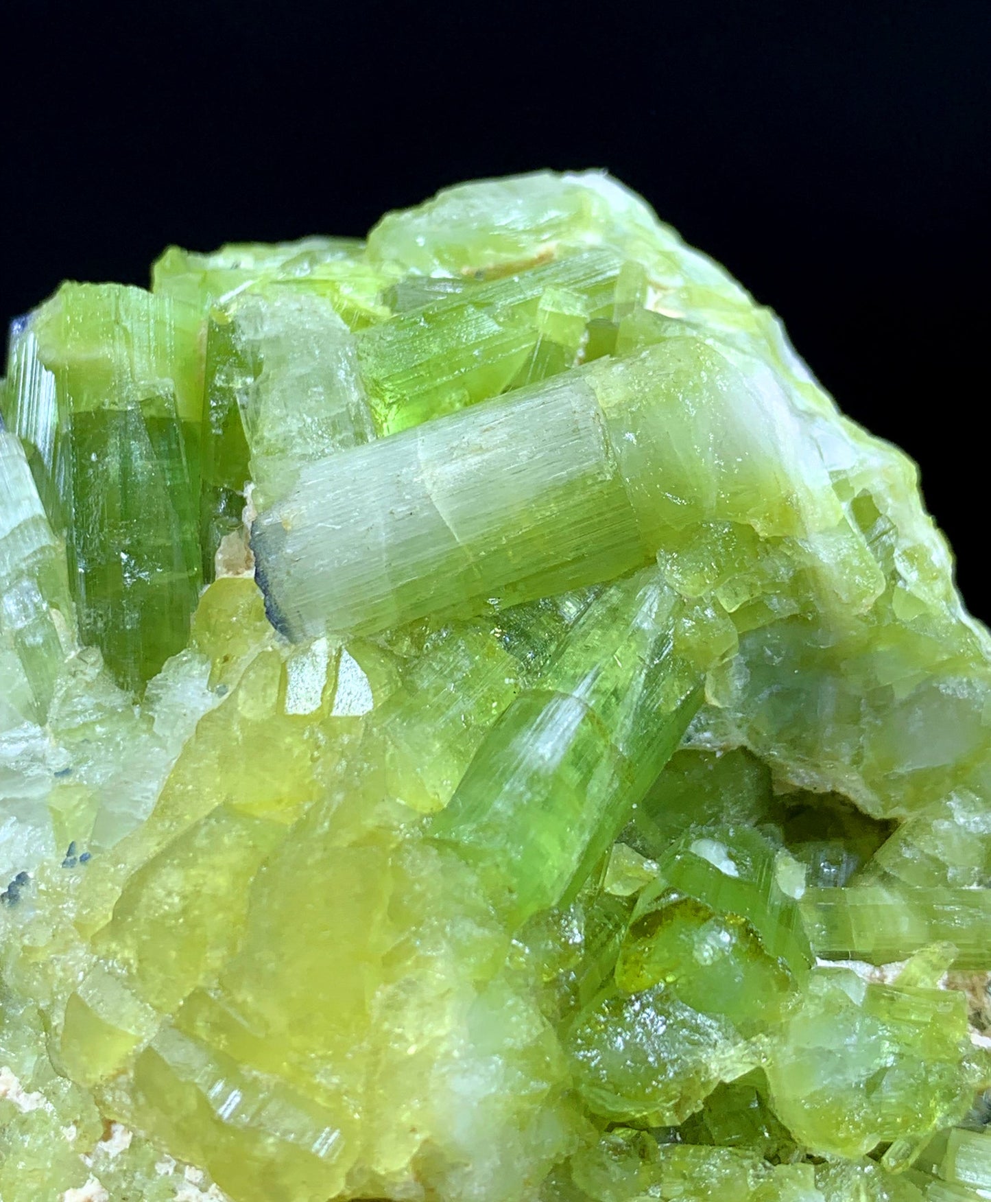 Natural Green Tourmaline Cluster From Afghanistan - 209 Gram