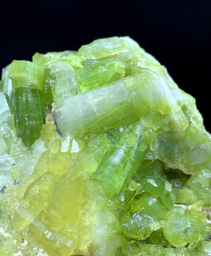 Natural Green Tourmaline Cluster From Afghanistan - 209 Gram