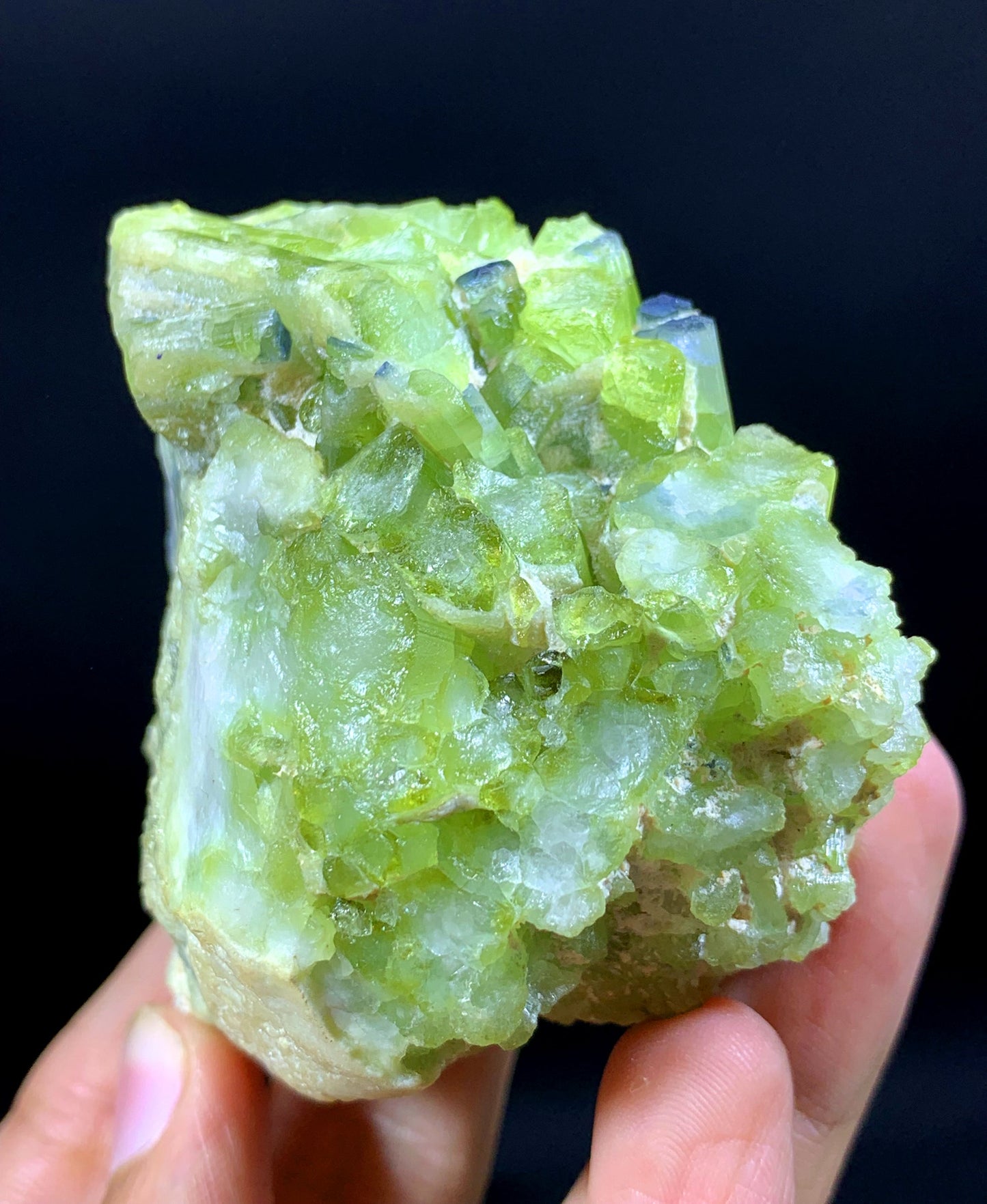 Natural Green Tourmaline Cluster From Afghanistan - 209 Gram