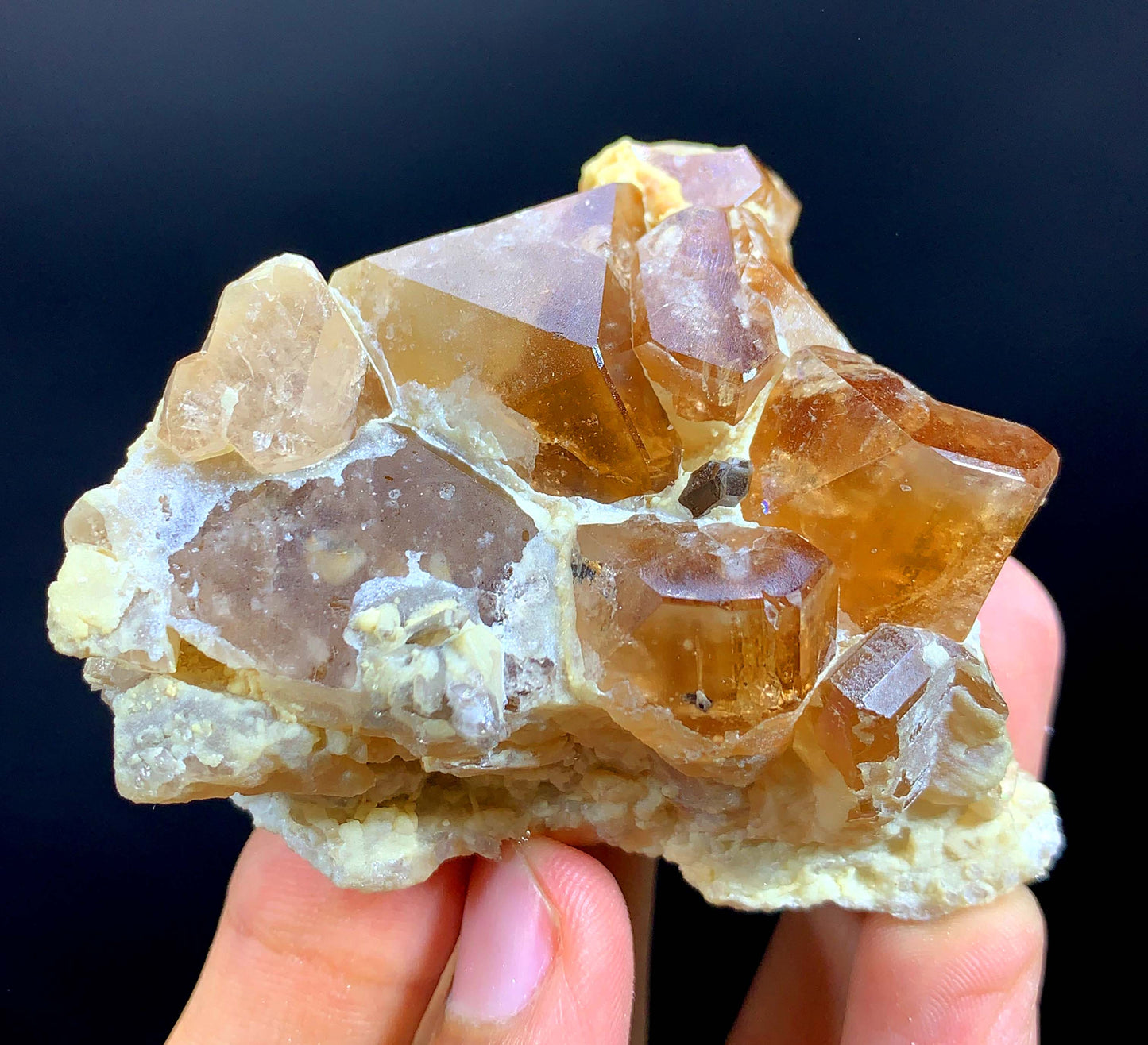 Rich Brown Color Topaz Cluster From Pakistan - 144 Gram