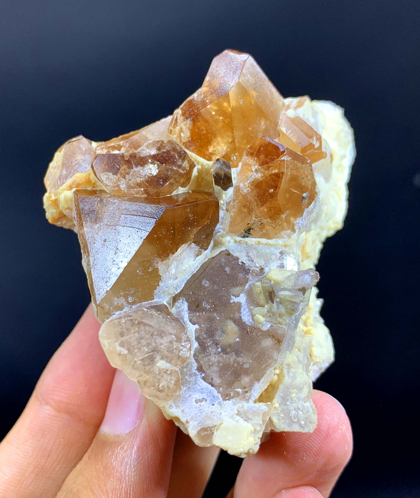 Rich Brown Color Topaz Cluster From Pakistan - 144 Gram