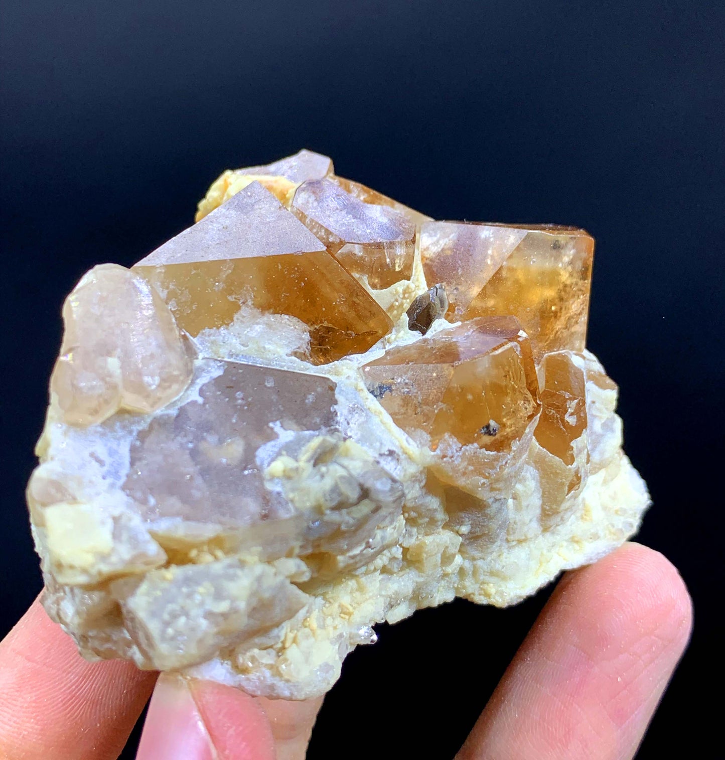 Rich Brown Color Topaz Cluster From Pakistan - 144 Gram