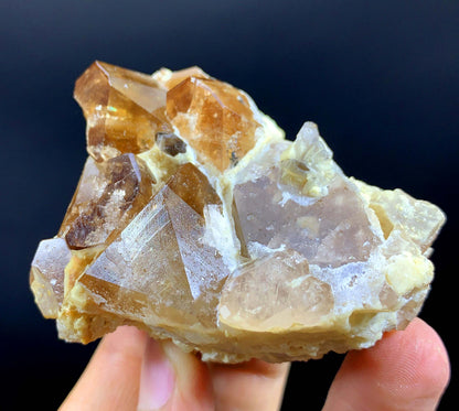 Rich Brown Color Topaz Cluster From Pakistan - 144 Gram