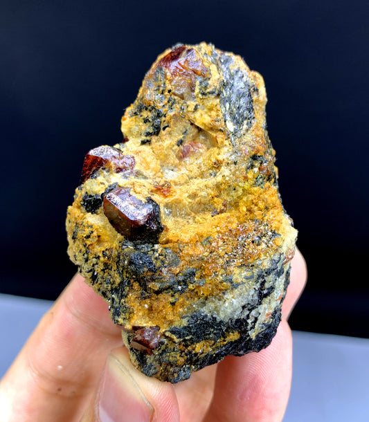 Natural Red Color Zircon on Matrix - 79 gram