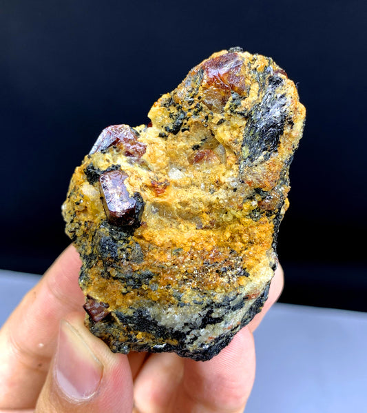 Natural Red Color Zircon on Matrix - 79 gram