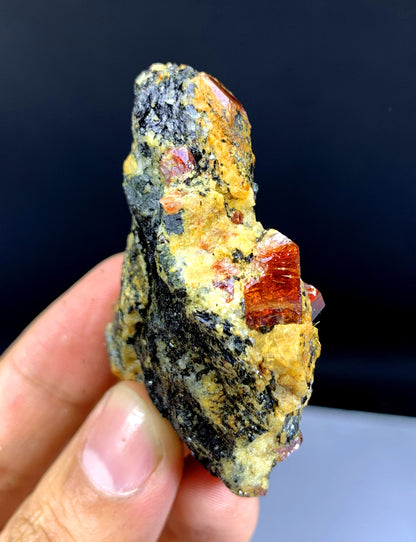Natural Red Color Zircon on Matrix - 79 gram