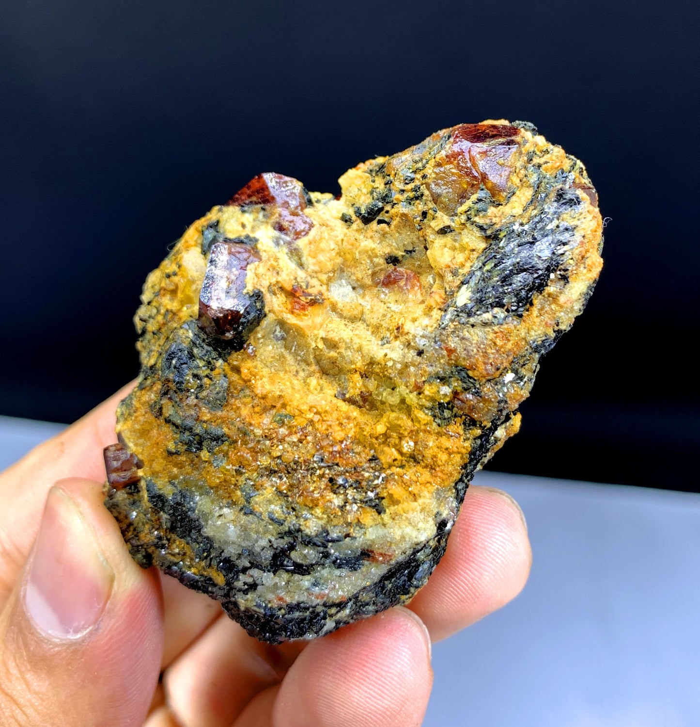 Natural Red Color Zircon on Matrix - 79 gram