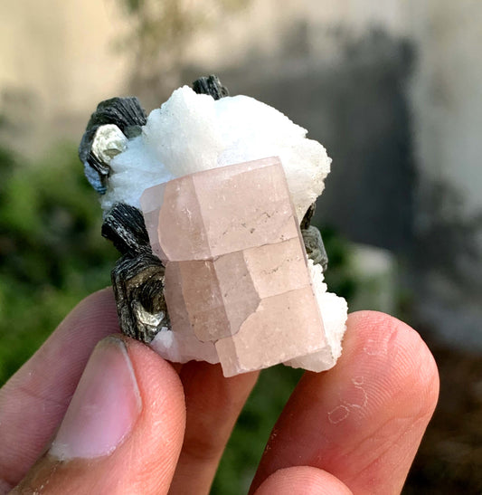 Pink Apatite Crystal ith mica From Pakistan 28 Gram