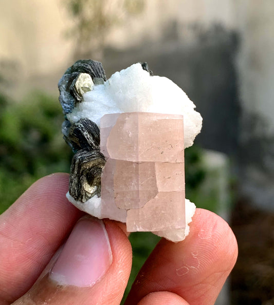Pink Apatite Crystal ith mica From Pakistan 28 Gram
