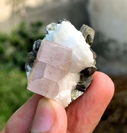Pink Apatite Crystal ith mica From Pakistan 28 Gram