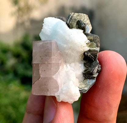Pink Apatite Crystal ith mica From Pakistan 28 Gram