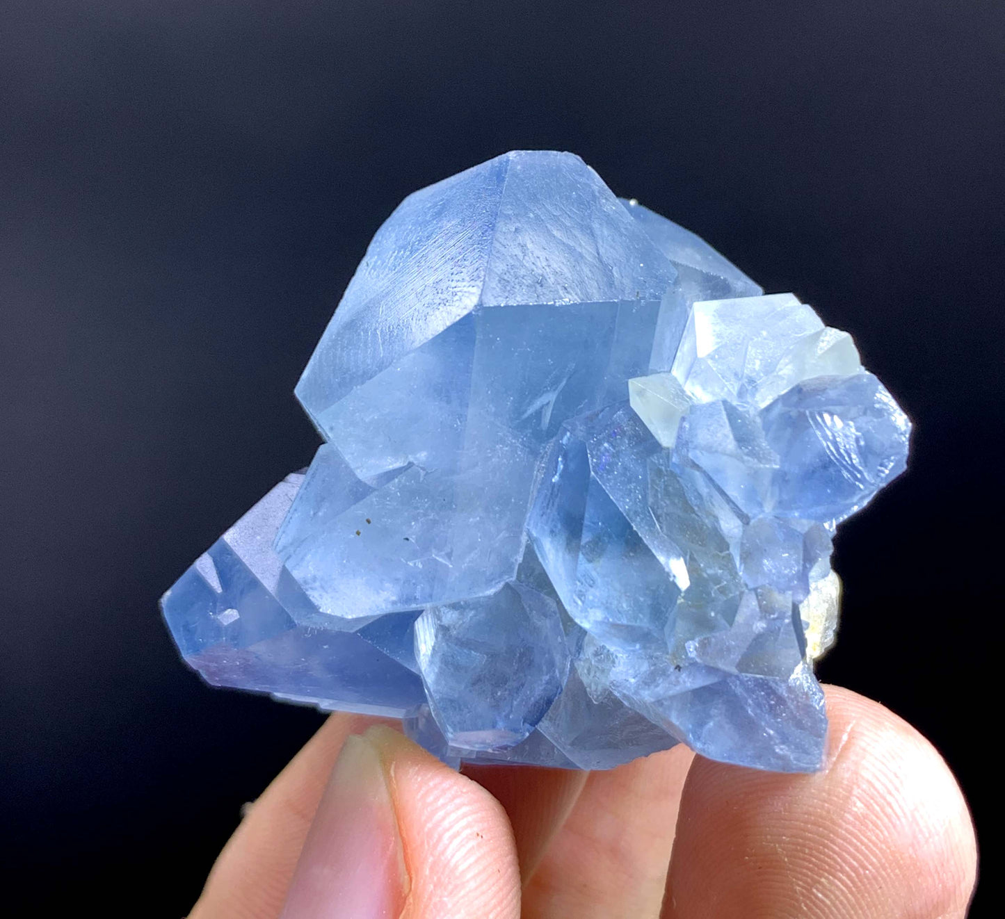 Blue Celestine Crystal Cluster From Afghanistan - 47 Gram
