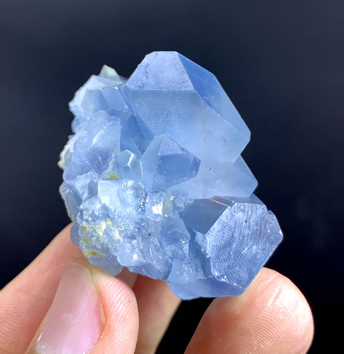 Blue Celestine Crystal Cluster From Afghanistan - 47 Gram