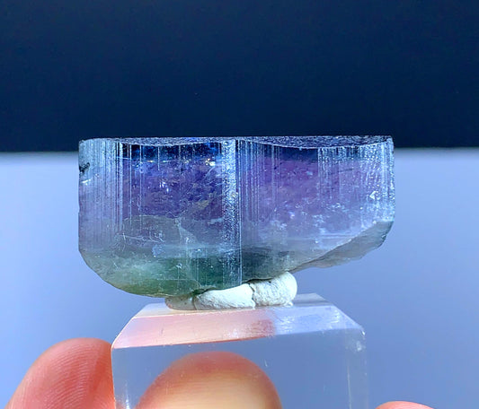 Terminated Gem Grade Tri Color Tourmline Crystal From Aghanistan - 23 Gram