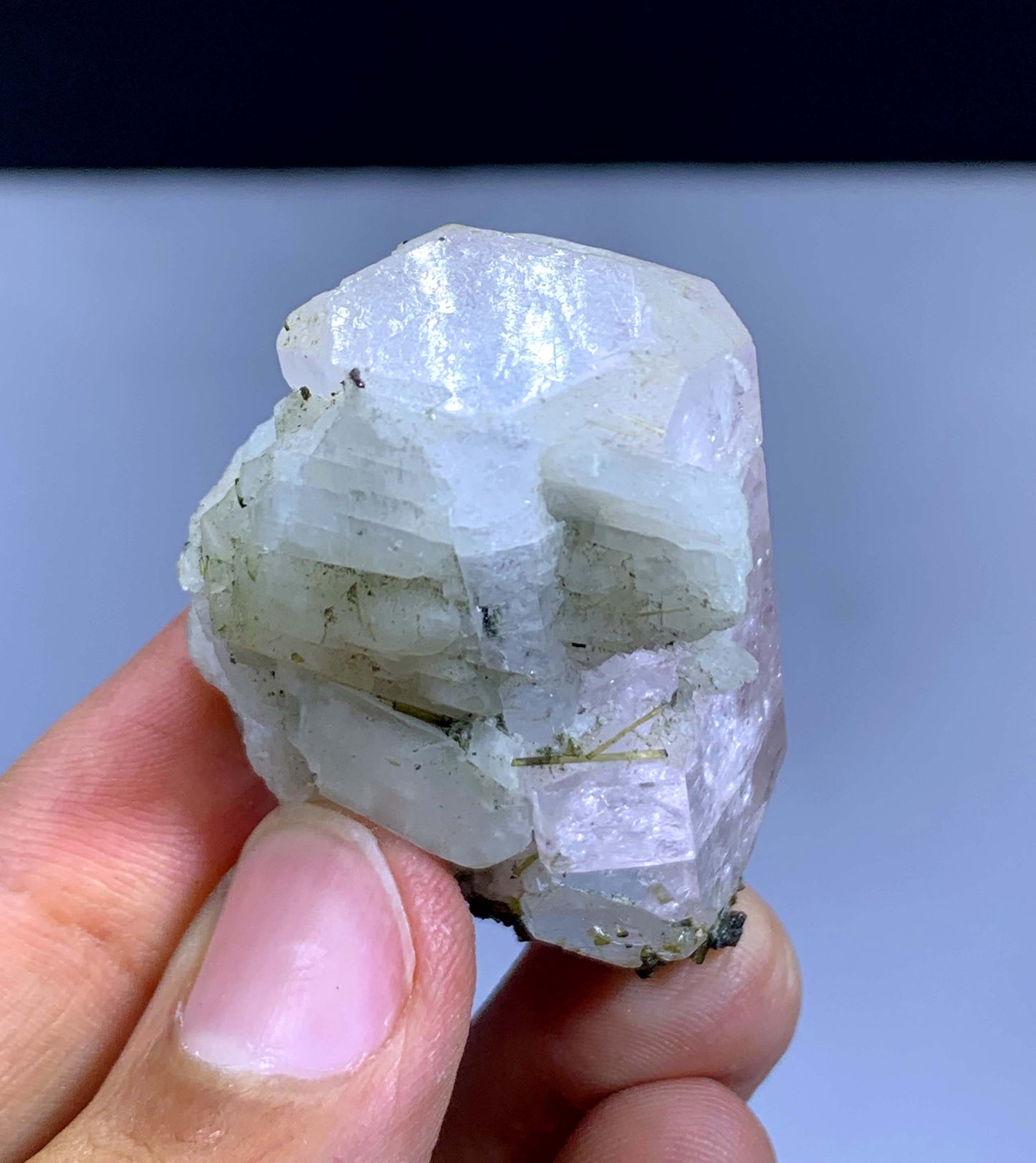 Pink Aquaamorganite With Green Tourmalines And Albite From Afghanistan 33 Gram