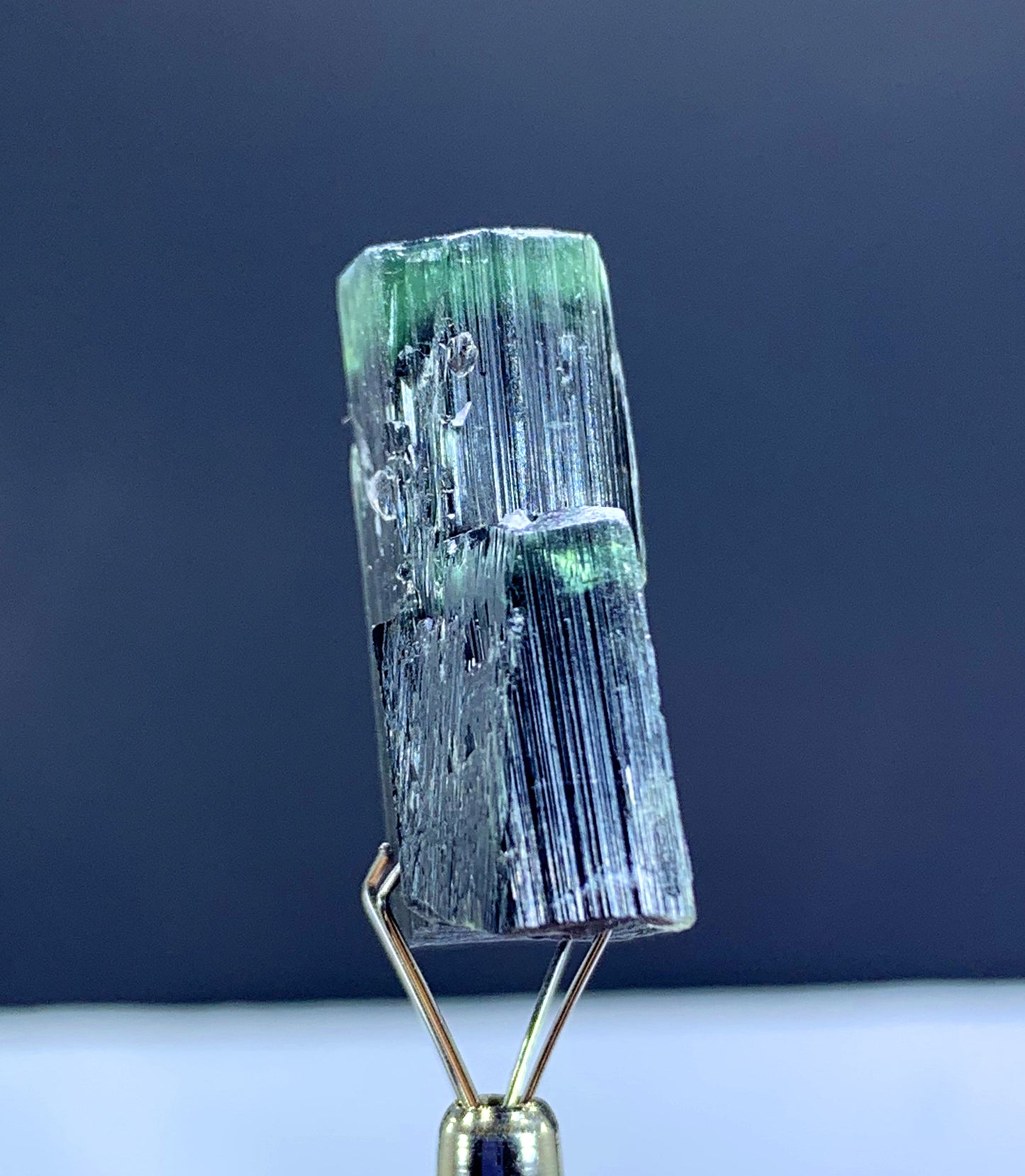 Natural Terminated Green Cap Tourmaline Crystal from Pakistan - 07 gram