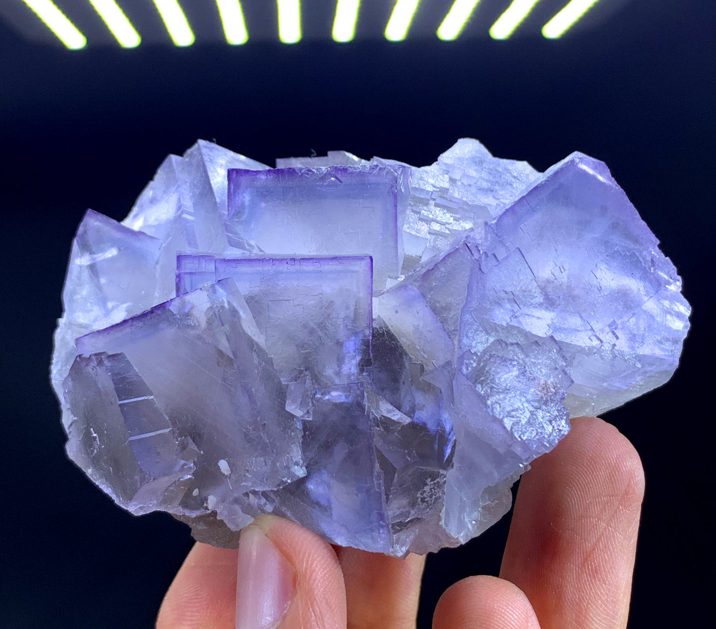 Cubic Purple Phantom Fluorite Specimen From Pakistan - 230 Gram