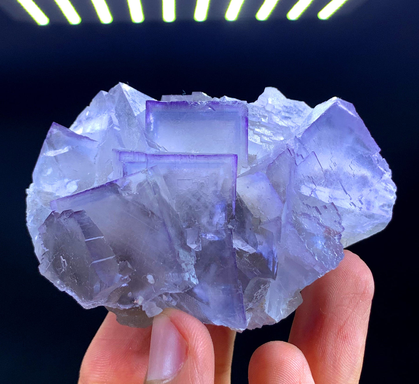Cubic Purple Phantom Fluorite Specimen From Pakistan - 230 Gram