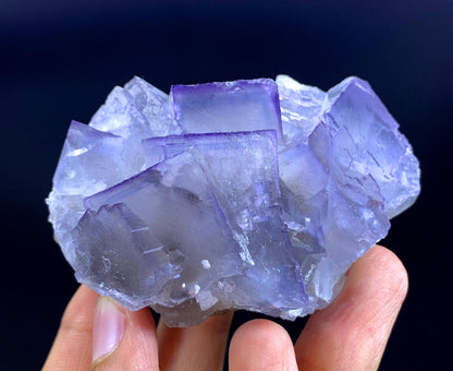 Cubic Purple Phantom Fluorite Specimen From Pakistan - 230 Gram