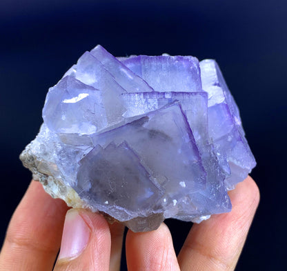Cubic Purple Phantom Fluorite Specimen From Pakistan - 230 Gram