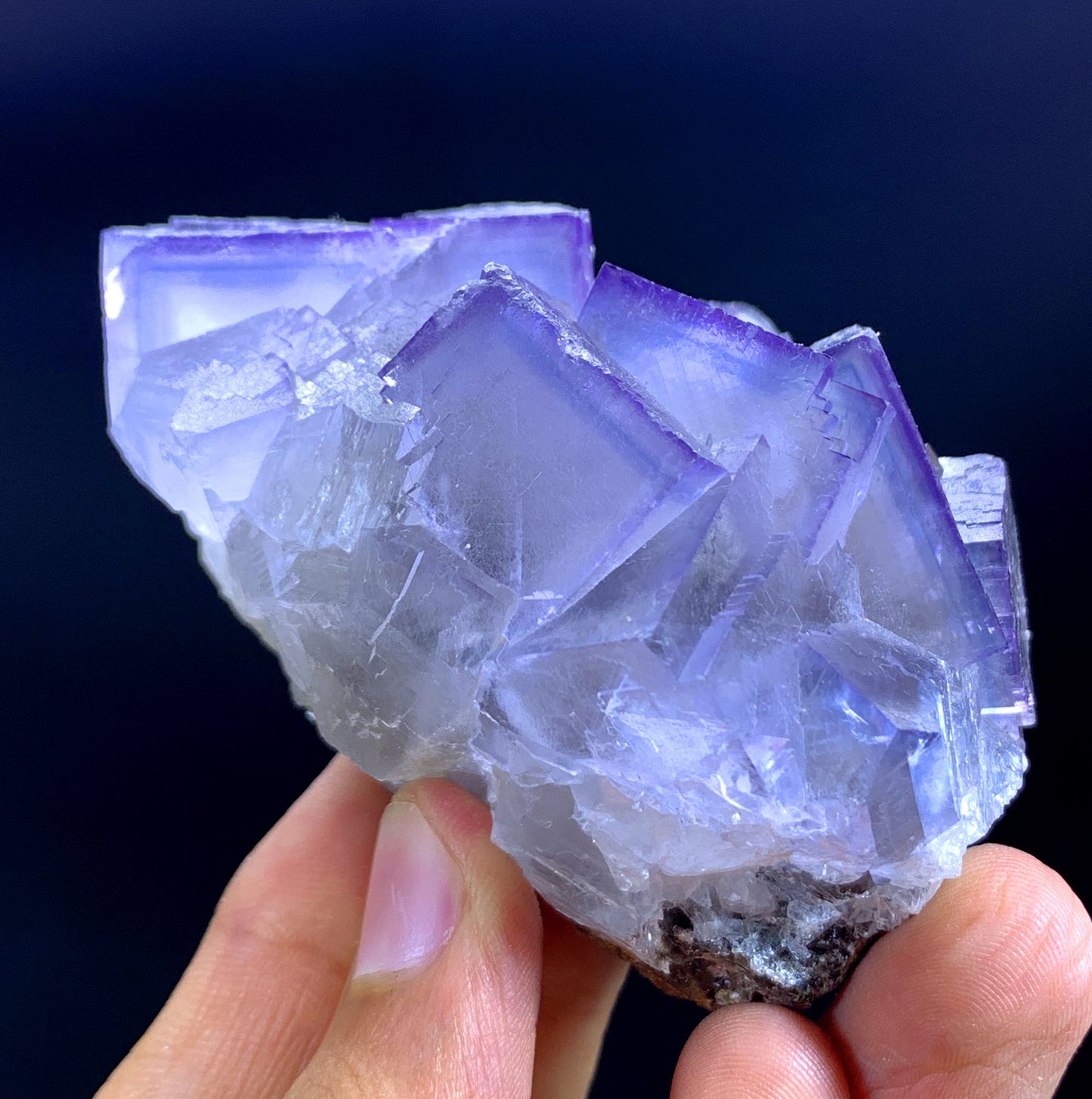 Cubic Purple Phantom Fluorite Specimen From Pakistan - 230 Gram