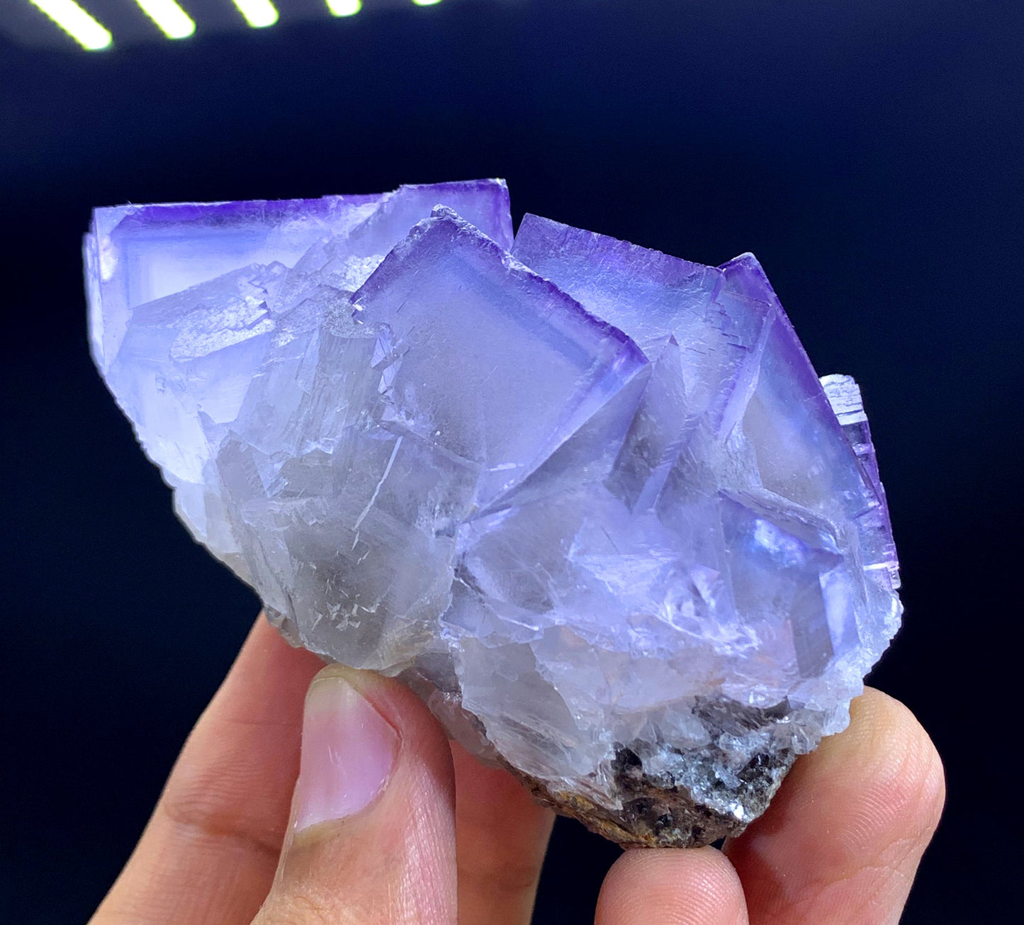 Cubic Purple Phantom Fluorite Specimen From Pakistan - 230 Gram
