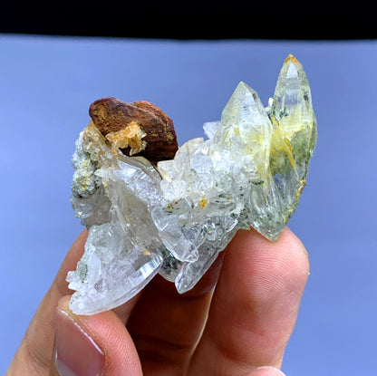Rare Siderite on Quartz from Pakistan - 28 gram