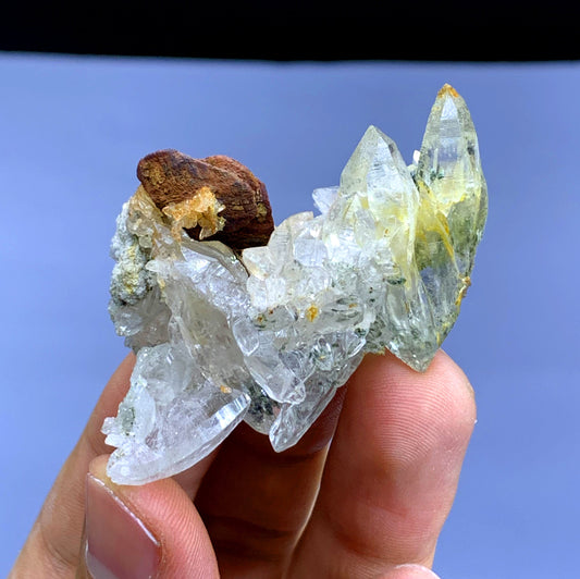Rare Siderite on Quartz from Pakistan - 28 gram