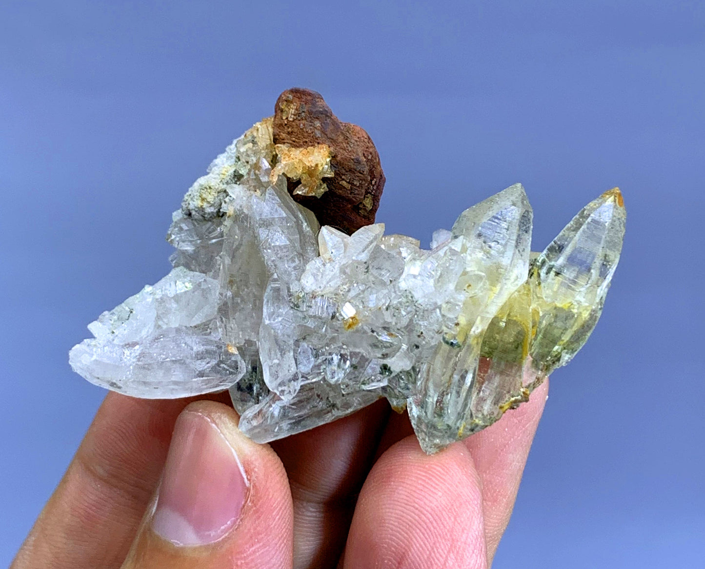 Rare Siderite on Quartz from Pakistan - 28 gram