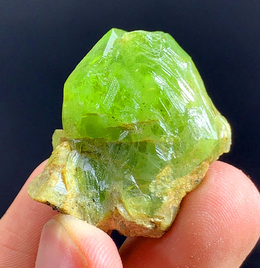 Terminated green Peridot Crystal From Pakistan
