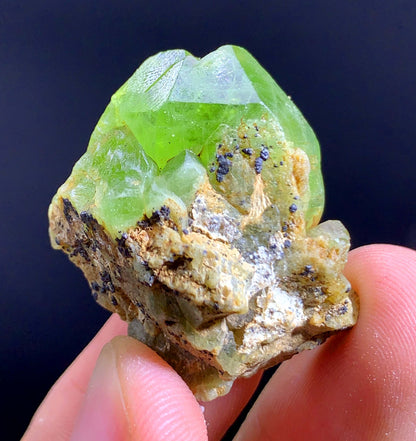 Terminated green Peridot Crystal From Pakistan