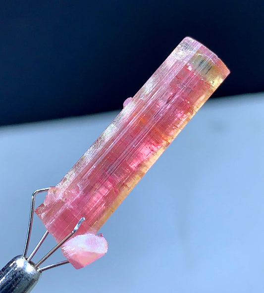 Amazing Bi Color Tourmaline Crystal From Afghanistan - 19.55 Carats