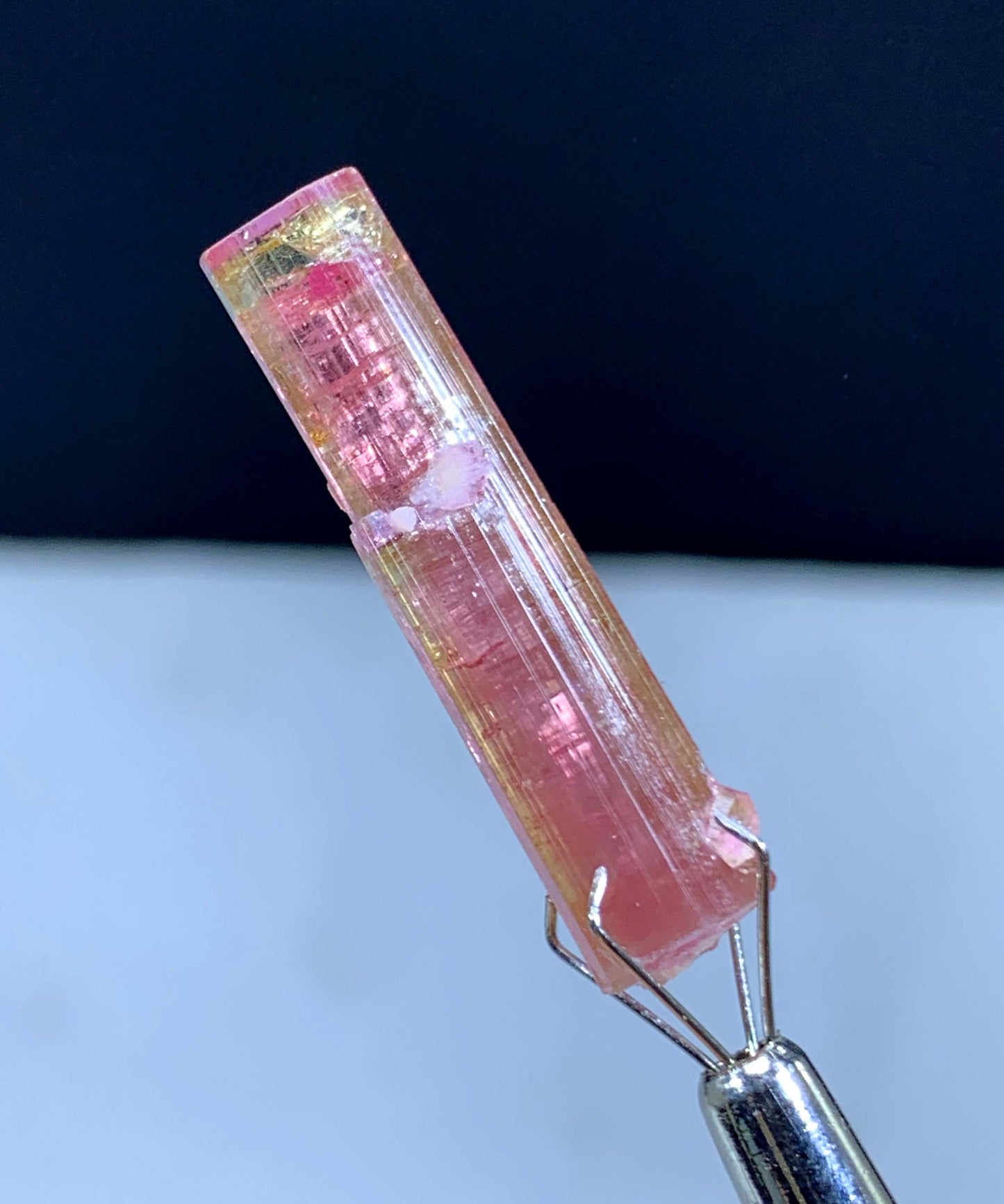 Amazing Bi Color Tourmaline Crystal From Afghanistan - 19.55 Carats