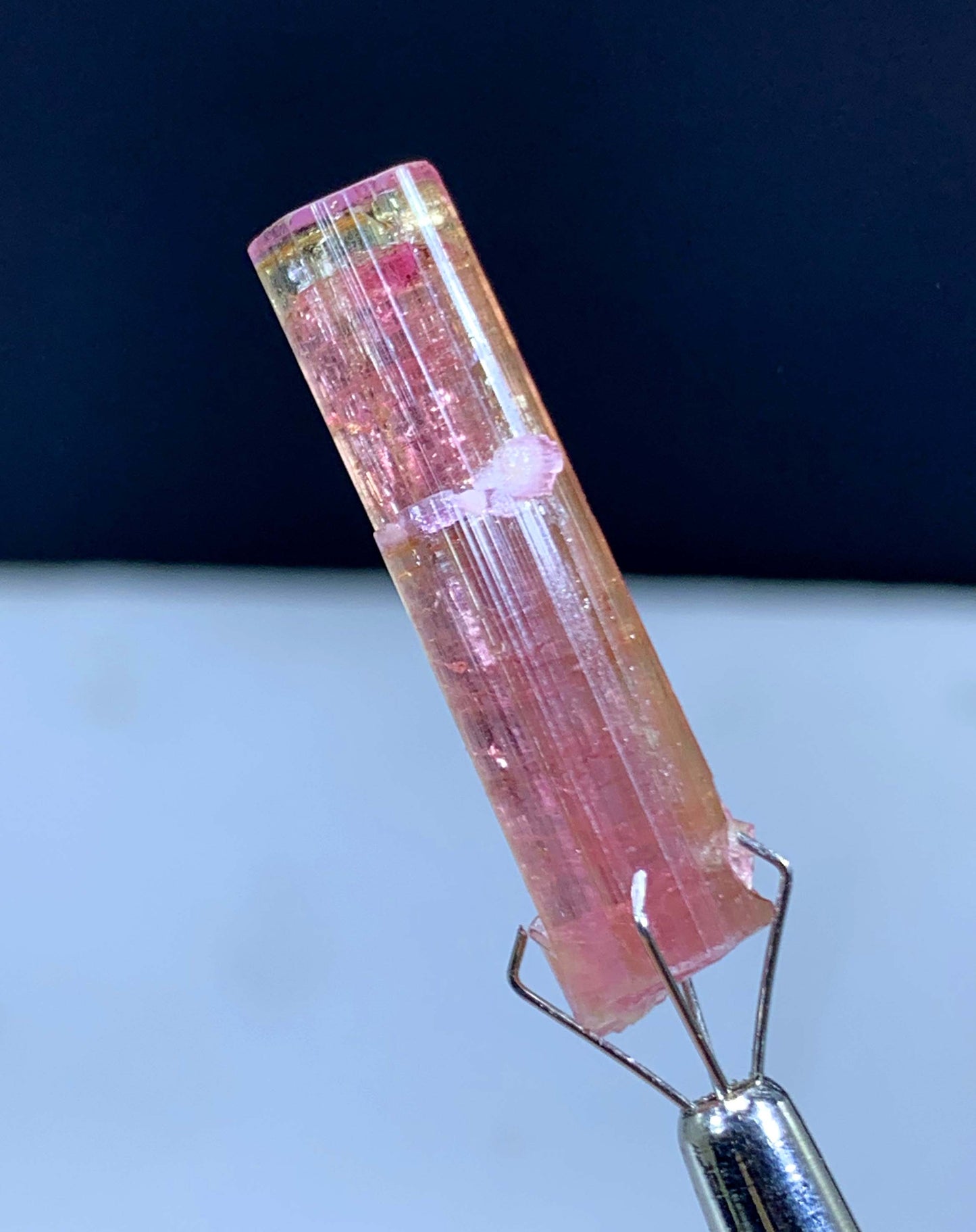 Amazing Bi Color Tourmaline Crystal From Afghanistan - 19.55 Carats