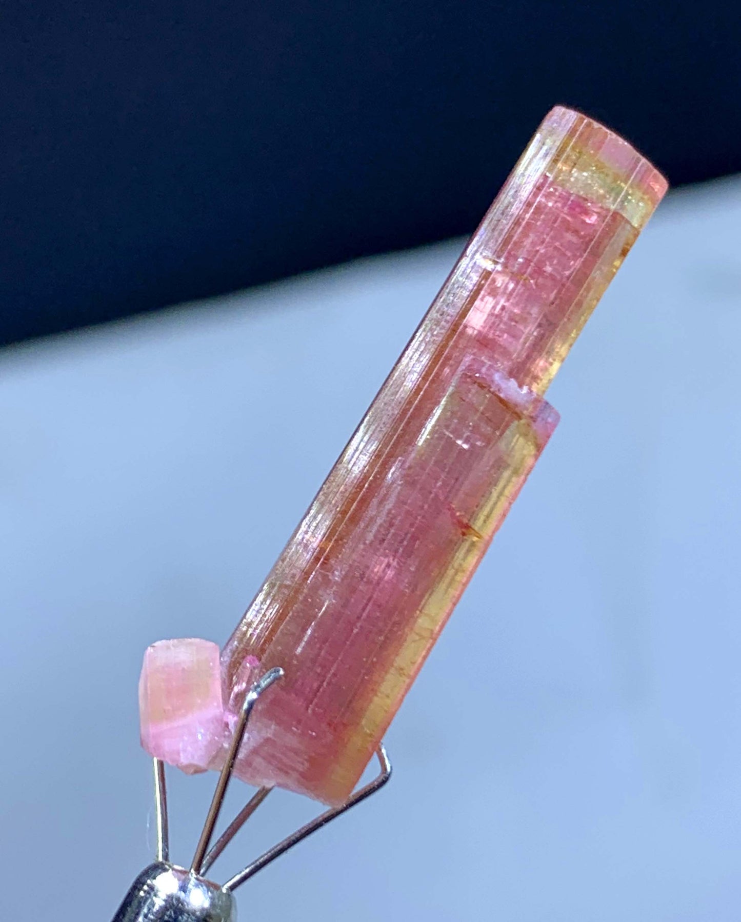 Amazing Bi Color Tourmaline Crystal From Afghanistan - 19.55 Carats